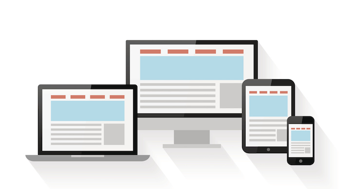 Illustration responsive design ordinateur tablette t&eacute;l&eacute;phone
